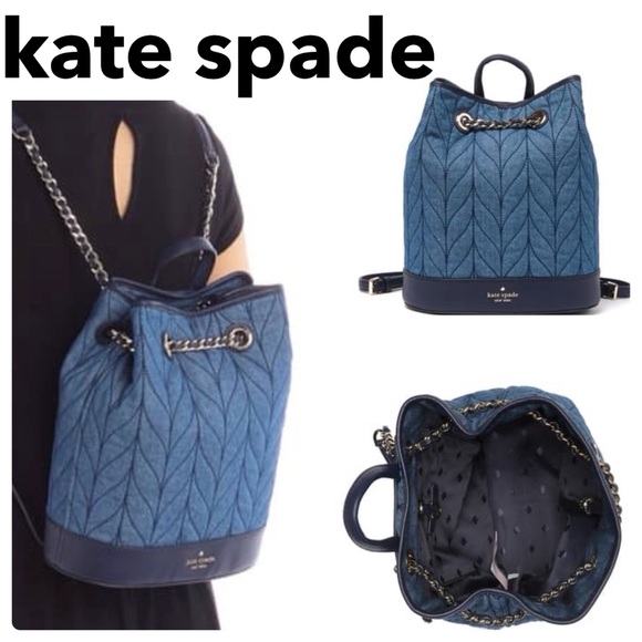 kate spade Handbags - KATE SPADE DENIM BUCKET BACKPACK